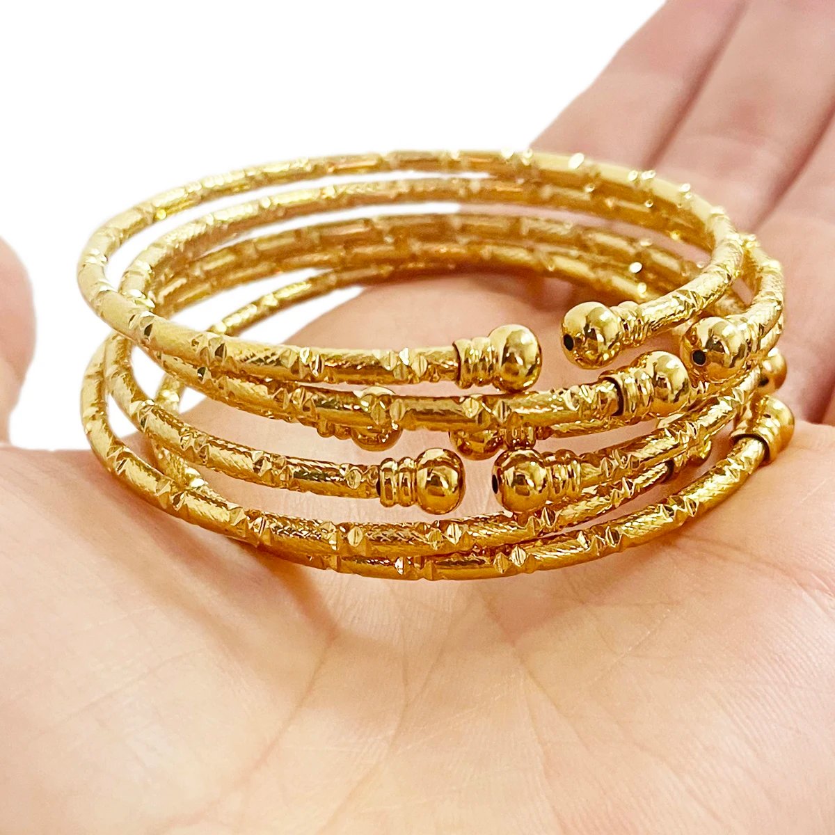African Bracelets 3mm, Bangles and Bangles From Dubai, Lndian Colors, Gold, Middle East, Wedding Jewelry, Gift