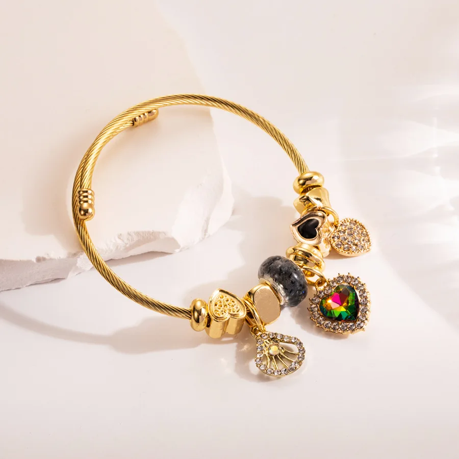 316L Stainless Steel Bracelet Butterfly Love Heart Bracelet for Women Metal Water Proof Luxury Bangles Femme Jewelry Accessories 316L Stainless Steel Bracelet Butterfly Love Heart Bracelet for Women Metal Water Proof Luxury Bangles Femme Jewelry Accessories