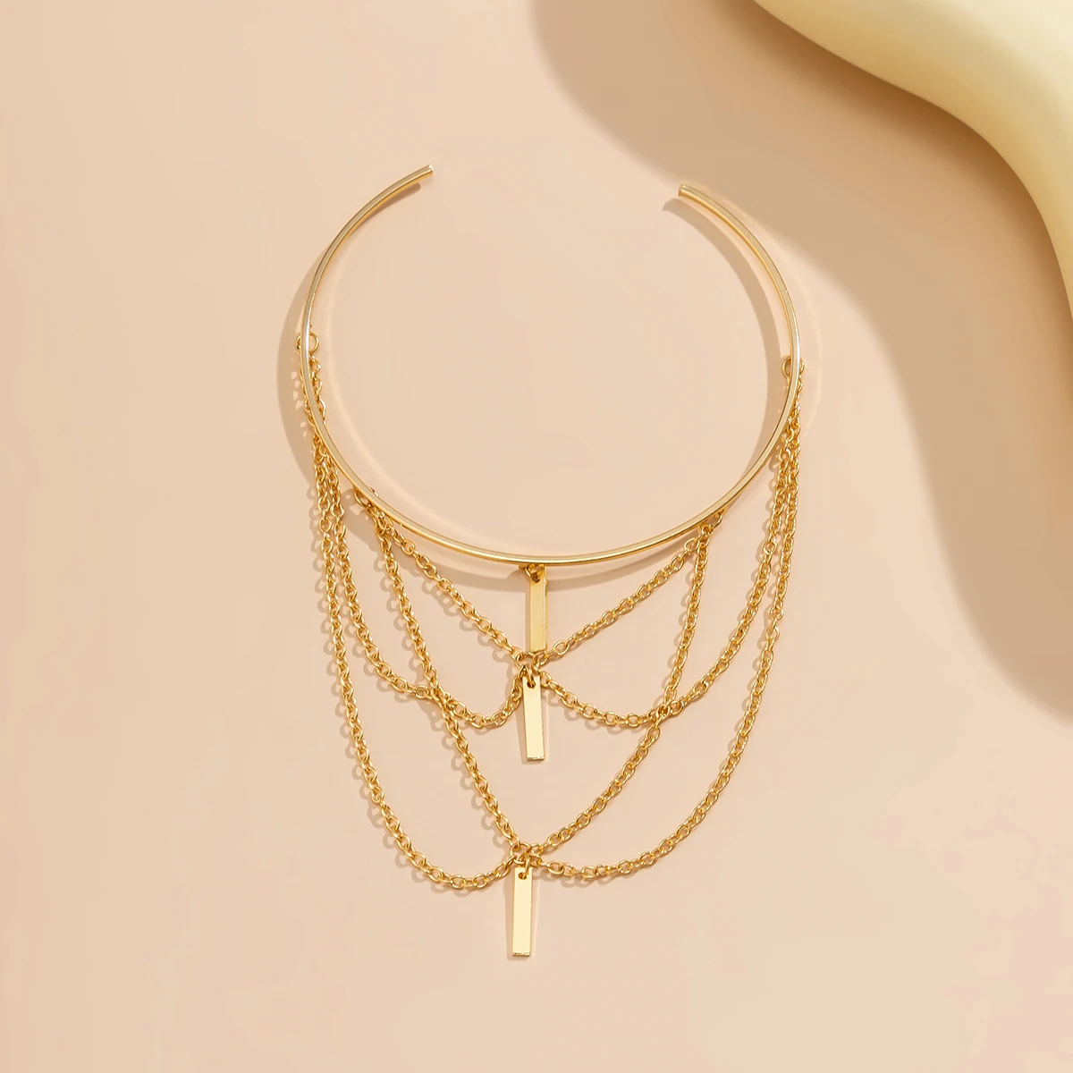 Gold Color Open Upper Arm Bracelet Women's Jewelry Rectangle Stick Charm Tassel Arm Bangle Party Summer Accessories New Gold Color Open Upper Arm Bracelet Women's Jewelry Rectangle Stick Charm Tassel Arm Bangle Party Summer Accessories New