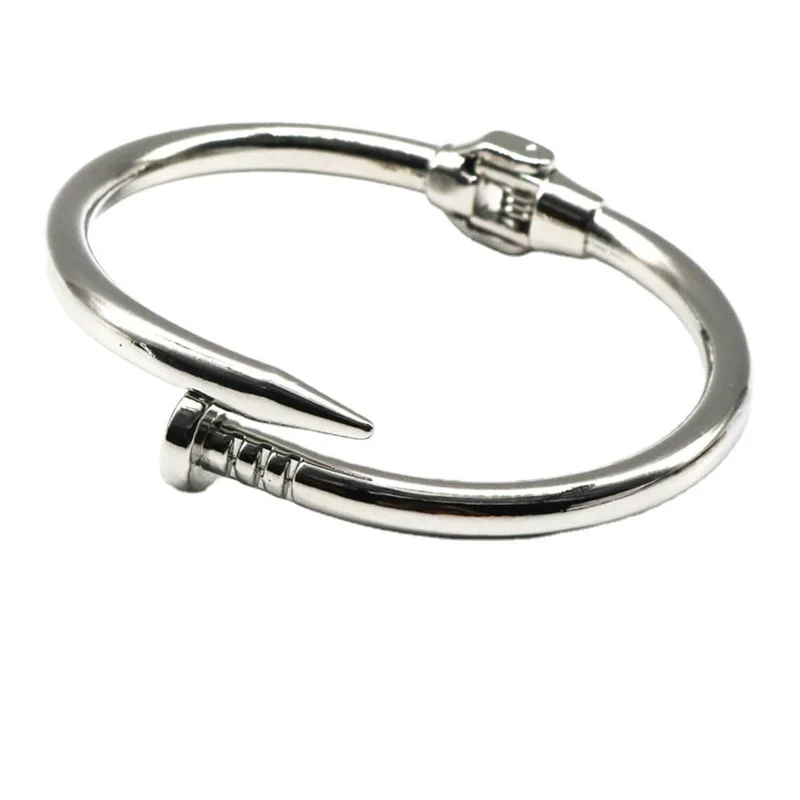 4 Color Classic Brand Nail Open Bracelets Female Temperament Simple Trendy Bracelet Stainles Steel Screw Bracelet For Women Gift 4 Color Classic Brand Nail Open Bracelets Female Temperament Simple Trendy Bracelet Stainles Steel Screw Bracelet For Women Gift