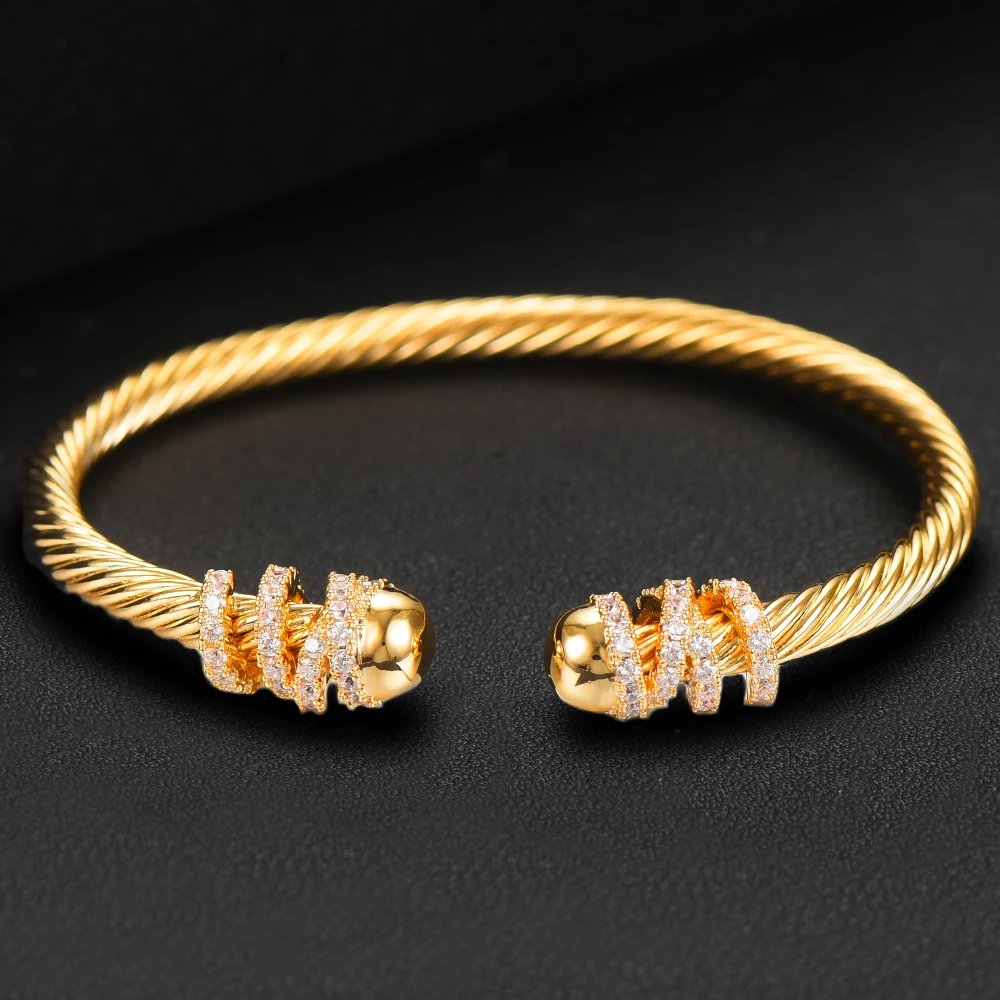Jewelry 2023 Trendy Luxury Stackable Bangle Cuff For Women Wedding 316L Stainless Steel Bracelets Unique Chain Link Braided