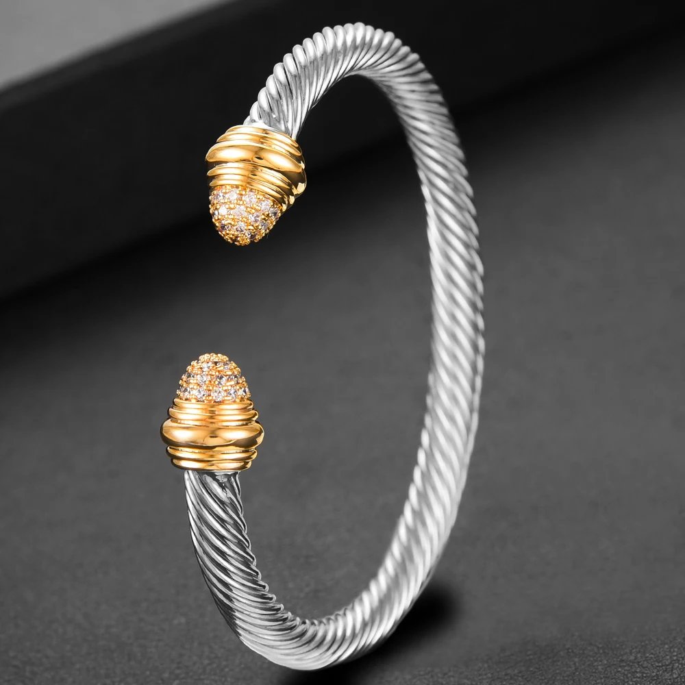 Jewelry 2023 Trendy Luxury Stackable Bangle Cuff For Women Wedding 316L Stainless Steel Bracelets Unique Chain Link Braided