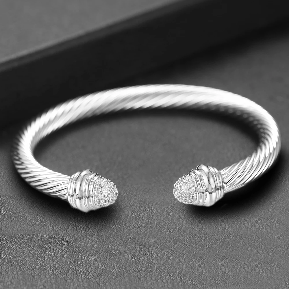 Jewelry 2023 Trendy Luxury Stackable Bangle Cuff For Women Wedding 316L Stainless Steel Bracelets Unique Chain Link Braided Jewelry 2023 Trendy Luxury Stackable Bangle Cuff For Women Wedding 316L Stainless Steel Bracelets Unique Chain Link Braided