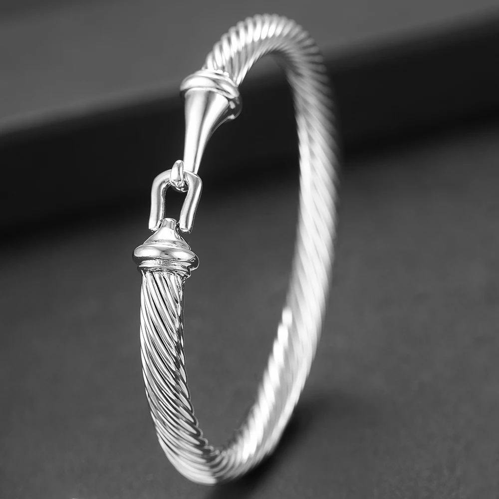 Jewelry 2023 Trendy Luxury Stackable Bangle Cuff For Women Wedding 316L Stainless Steel Bracelets Unique Chain Link Braided Jewelry 2023 Trendy Luxury Stackable Bangle Cuff For Women Wedding 316L Stainless Steel Bracelets Unique Chain Link Braided