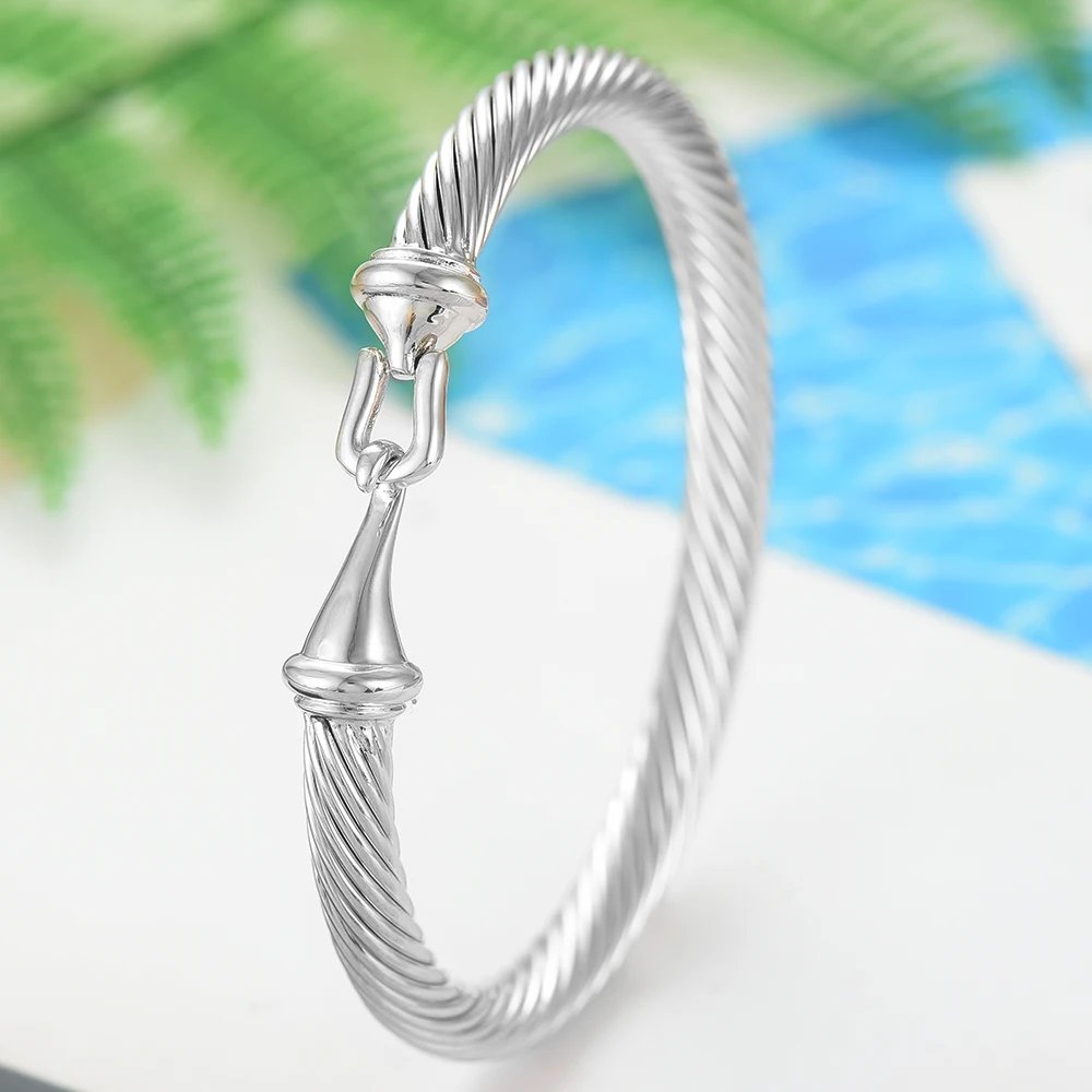 Jewelry 2023 Trendy Luxury Stackable Bangle Cuff For Women Wedding 316L Stainless Steel Bracelets Unique Chain Link Braided