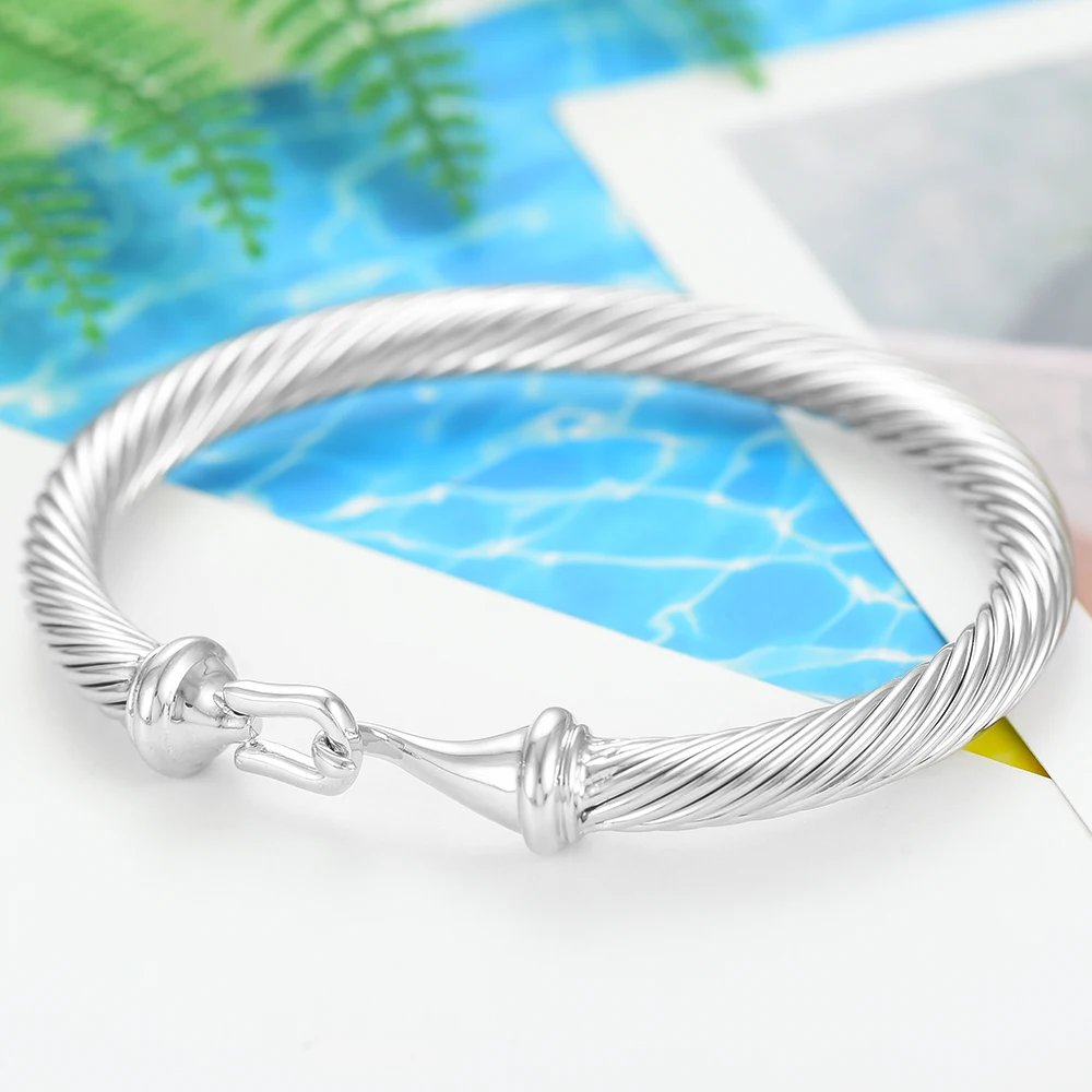 Jewelry 2023 Trendy Luxury Stackable Bangle Cuff For Women Wedding 316L Stainless Steel Bracelets Unique Chain Link Braided
