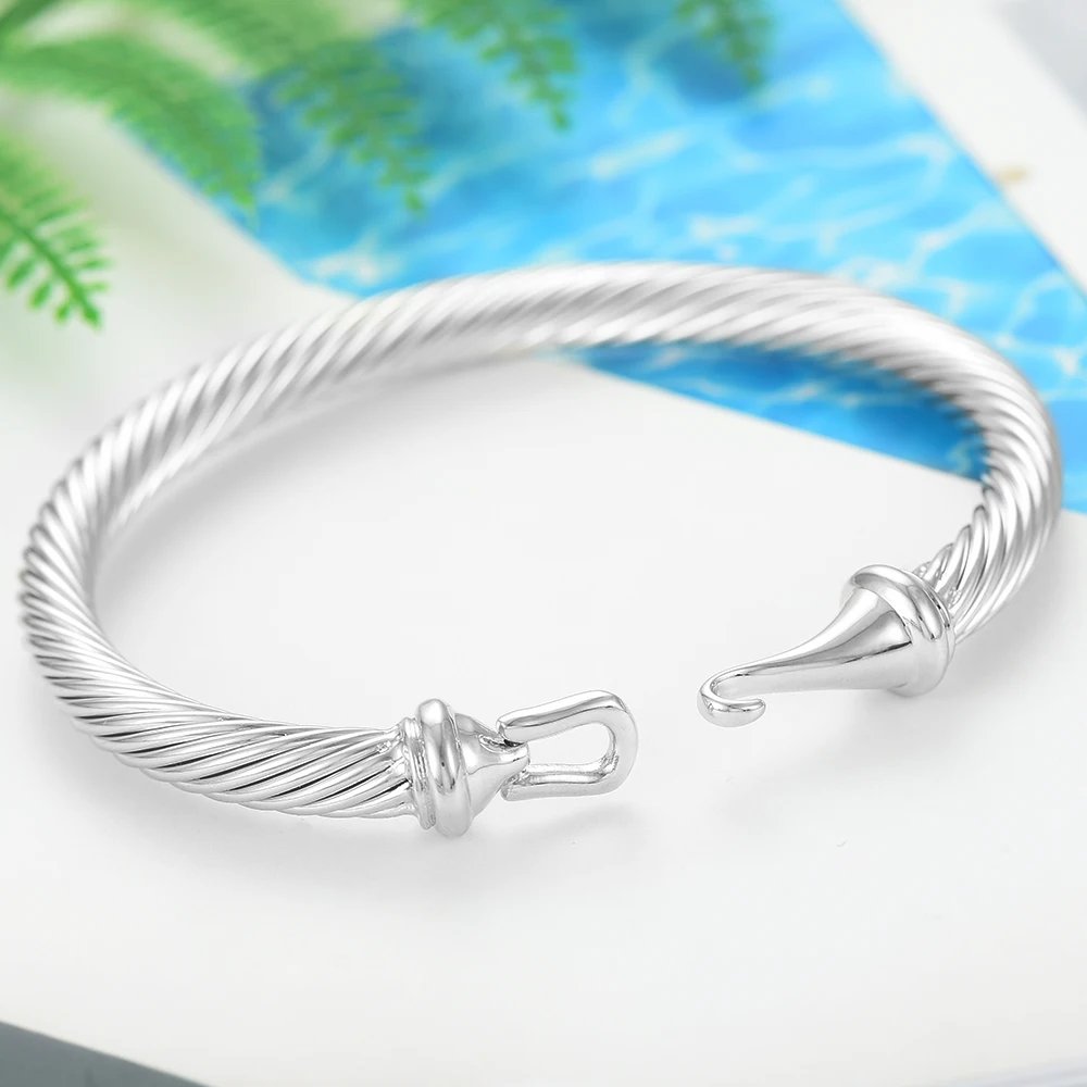 Jewelry 2023 Trendy Luxury Stackable Bangle Cuff For Women Wedding 316L Stainless Steel Bracelets Unique Chain Link Braided