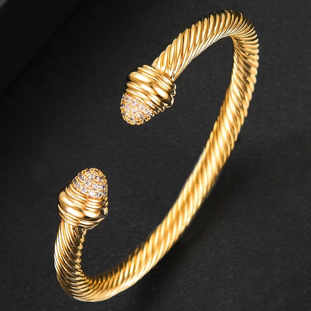 Jewelry 2023 Trendy Luxury Stackable Bangle Cuff For Women Wedding 316L Stainless Steel Bracelets Unique Chain Link Braided