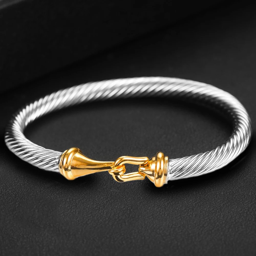 Jewelry 2023 Trendy Luxury Stackable Bangle Cuff For Women Wedding 316L Stainless Steel Bracelets Unique Chain Link Braided
