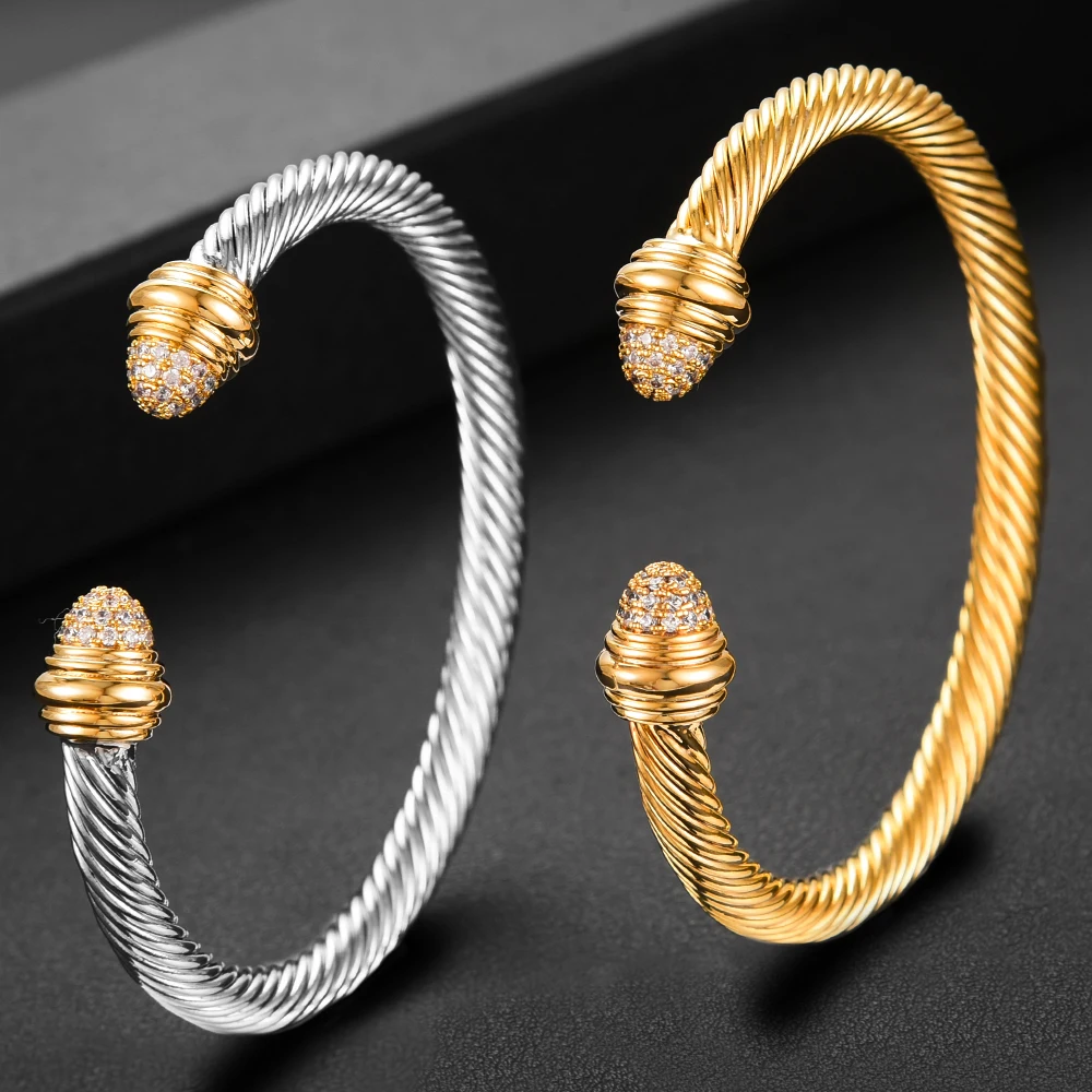 Jewelry 2023 Trendy Luxury Stackable Bangle Cuff For Women Wedding 316L Stainless Steel Bracelets Unique Chain Link Braided Jewelry 2023 Trendy Luxury Stackable Bangle Cuff For Women Wedding 316L Stainless Steel Bracelets Unique Chain Link Braided