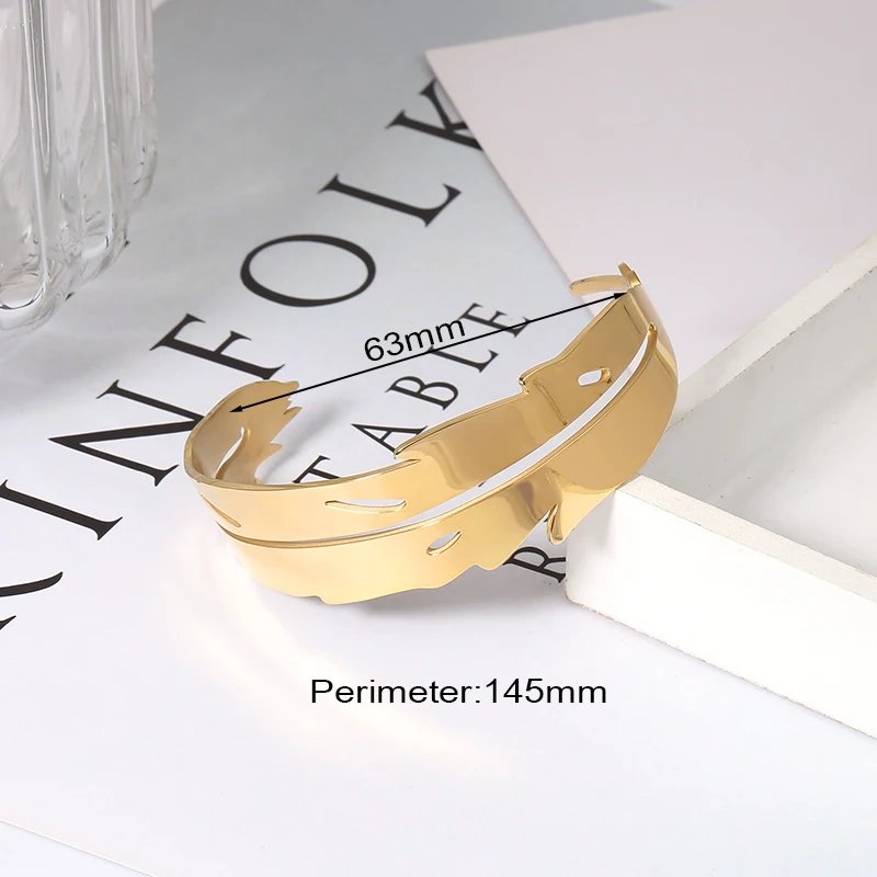 2024 New Hot Selling Stainless Steel Bracelets For Women Open Cuban Chain Charm Zircon Bangle Fashion Trend Hand Jewelry