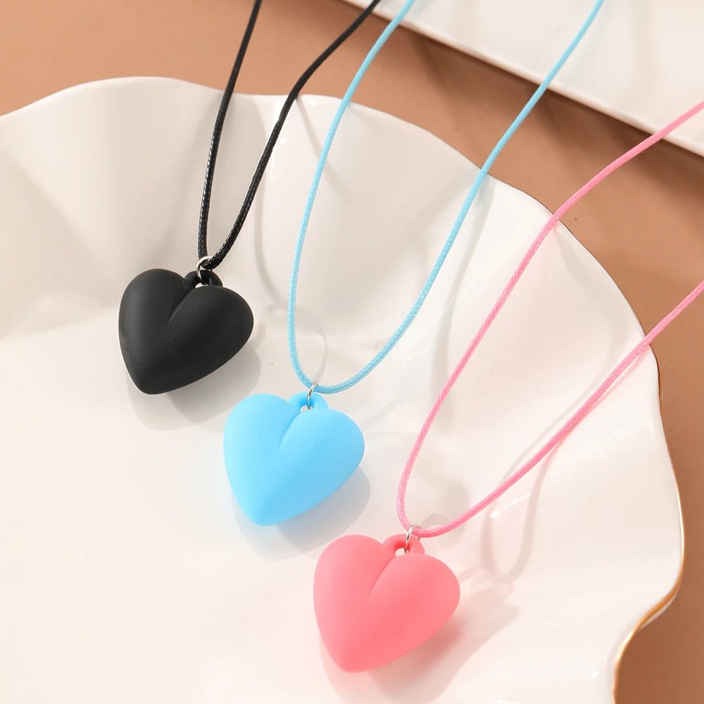 Diy Jewelry Goth Black Velvet Big Heart Pendant Choker Necklace for Women Elegant Weave Knotted Bowknot Adjustable Chain Diy Jewelry Goth Black Velvet Big Heart Pendant Choker Necklace for Women Elegant Weave Knotted Bowknot Adjustable Chain