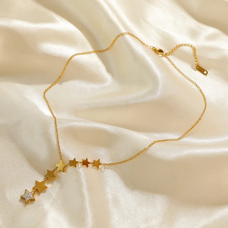 316L Stainless Steel Gold Color Hollow Ball Beads Pendant Necklace For Women Non-fading Choker Jewelry Girls Gifts Party