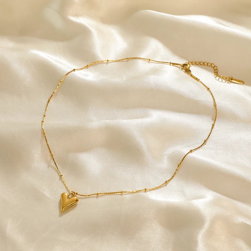 316L Stainless Steel Gold Color Hollow Ball Beads Pendant Necklace For Women Non-fading Choker Jewelry Girls Gifts Party