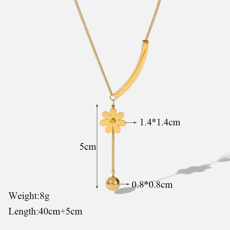 316L Stainless Steel Gold Color Hollow Ball Beads Pendant Necklace For Women Non-fading Choker Jewelry Girls Gifts Party