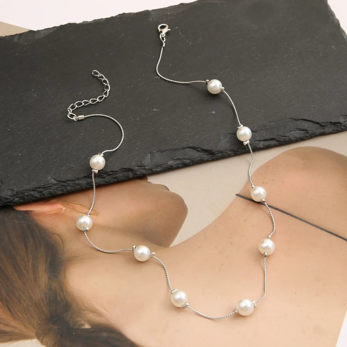 Women's Neck Chain Kpop Pearl Choker Necklace Gold Color Goth Chocker Jewelry Pendant Necklaces 2022 Collar for Girl