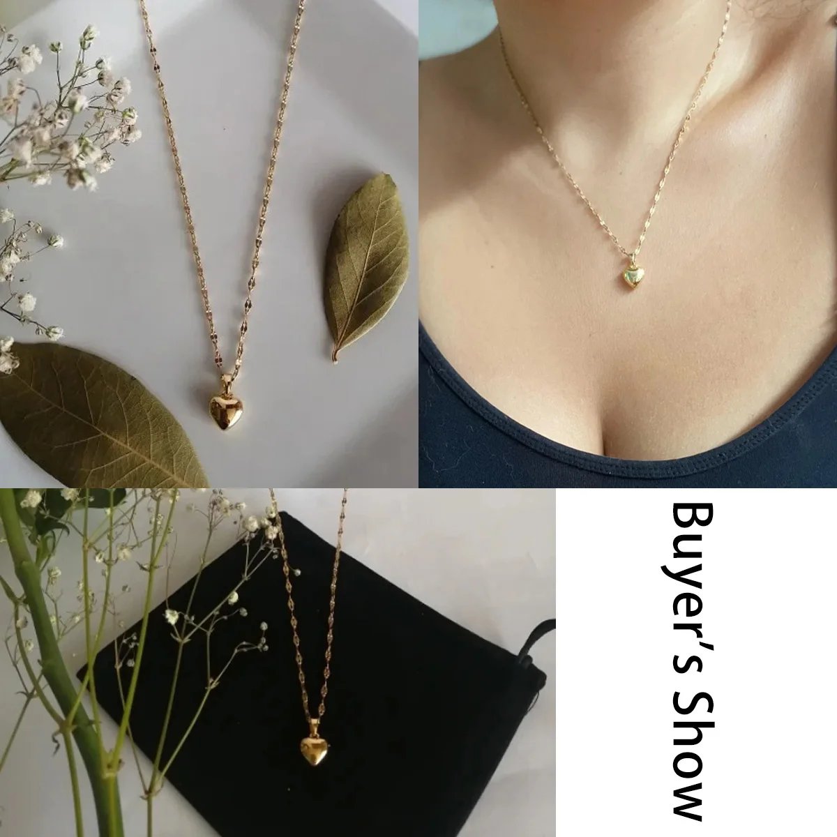 Stainless Steel Love Heart Necklace For Women 2023 New Trendy Lip Chain Simple Pendant Necklace Jewelry free shipping