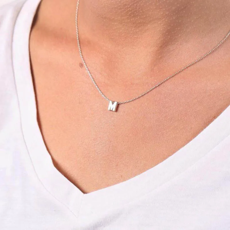 Necklaces for Women Chain Initial Charms Necklace Pendant Metal Letters for Jewelry Cut Letters Single Name Necklaces Necklaces for Women Chain Initial Charms Necklace Pendant Metal Letters for Jewelry Cut Letters Single Name Necklaces