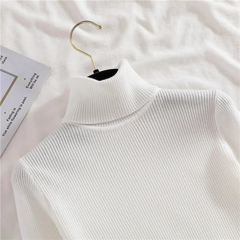 Women Fall Turtleneck Sweater Knitted Soft Pullovers Cashmere Jumpers Basic Soft Sweaters For Women 2023 Autumn Winter