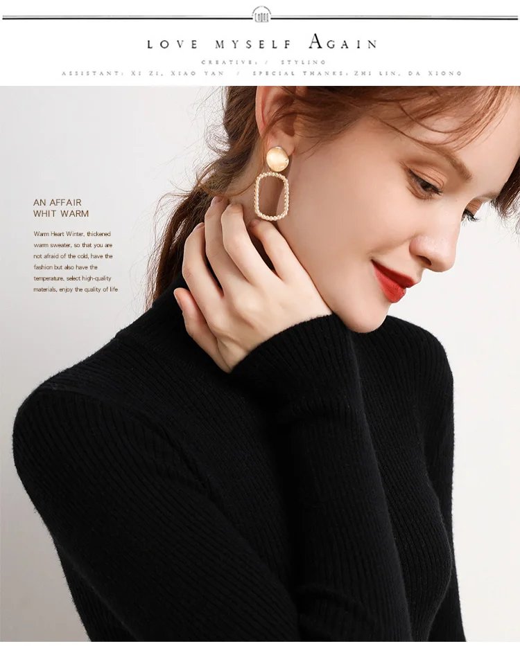 Women Fall Turtleneck Sweater Knitted Soft Pullovers Cashmere Jumpers Basic Soft Sweaters For Women 2023 Autumn Winter