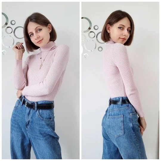 Women Fall Turtleneck Sweater Knitted Soft Pullovers Cashmere Jumpers Basic Soft Sweaters For Women 2023 Autumn Winter