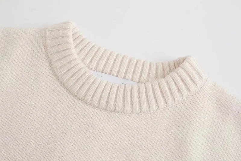 Casual Oversized Striped Pullovers Women Knitted Basic Autumn Winter Loose-Fitting Thick Jumpers Sweaters Female Clothing