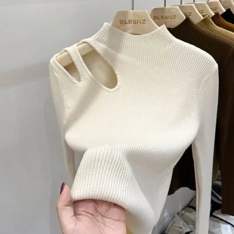 Turtleneck Knitted Women Sweater Ribbed Pullovers Autumn Winter Basic Women Sweaters Fit Soft Warm Tops Turtleneck Knitted Women Sweater Ribbed Pullovers Autumn Winter Basic Women Sweaters Fit Soft Warm Tops