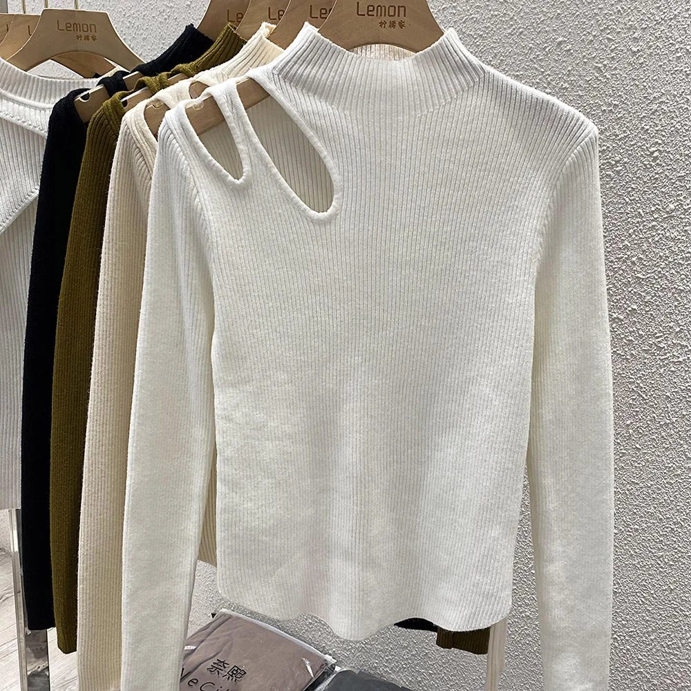 Turtleneck Knitted Women Sweater Ribbed Pullovers Autumn Winter Basic Women Sweaters Fit Soft Warm Tops Turtleneck Knitted Women Sweater Ribbed Pullovers Autumn Winter Basic Women Sweaters Fit Soft Warm Tops