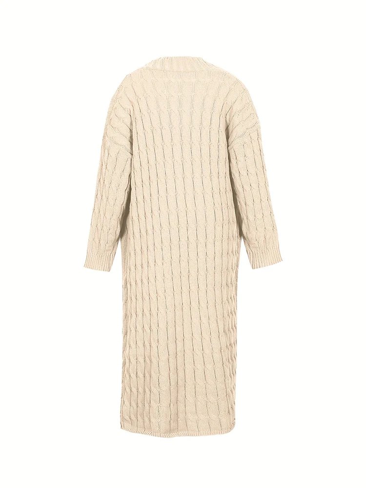 2023 Autumn and Winter New Fashion Women's Cardigan Long Sleeve Sweater with Pockets Women's Cardigan Chunky Knit Top Sweater