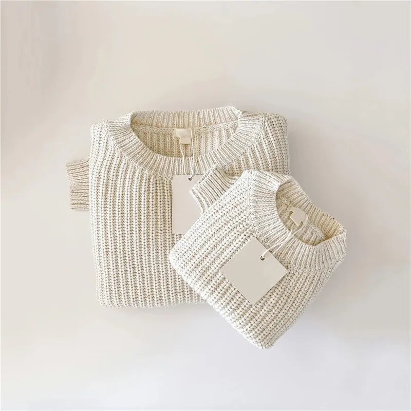 Baby Loose Sweater Knitted Autum Winter Baby Boy Girl Clothes Round Neck Kid Toddler Girl Boy Pullover Baby Outerwear