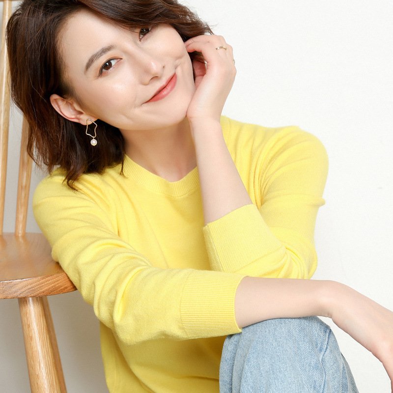 Women Sweater O-neck Autumn Winter Basic Pullover Warm Casual Pulls Jumpers Korean Fashion Spring Knitwear Bottoming Shirt 2023