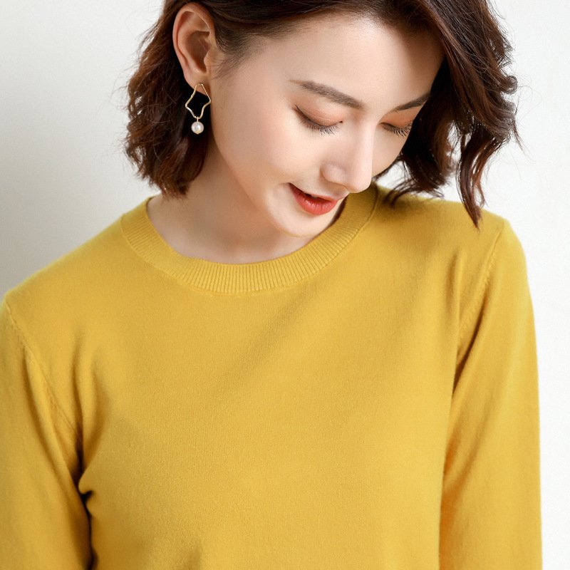 Women Sweater O-neck Autumn Winter Basic Pullover Warm Casual Pulls Jumpers Korean Fashion Spring Knitwear Bottoming Shirt 2023