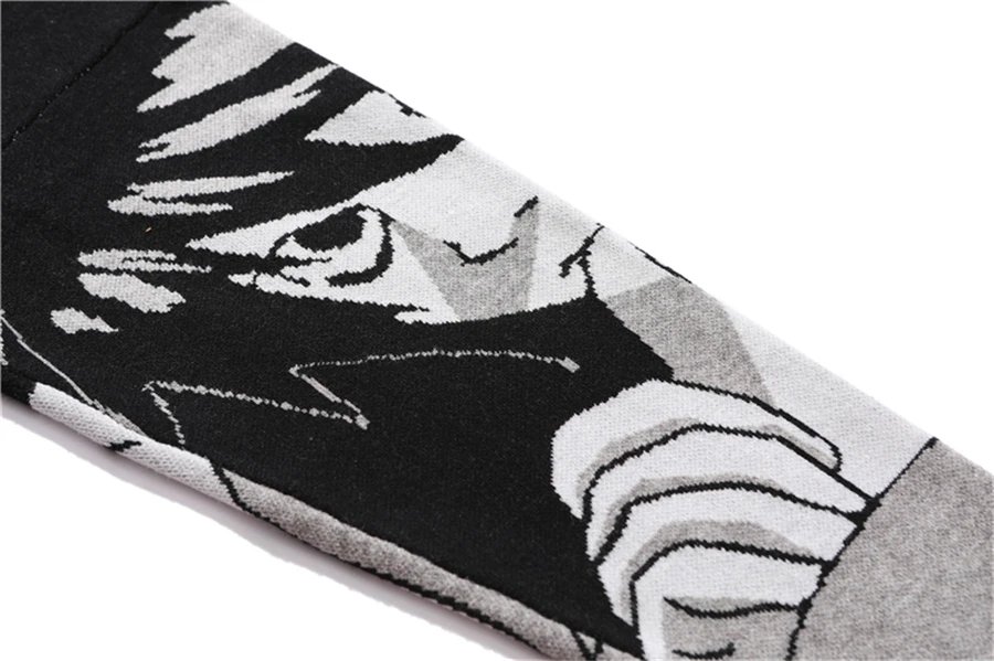 Mens Hip Hop Streetwear Harajuku Sweater Vintage Japanese Style Anime Girl Knitted 2022 Cotton Pullover Sweaters Male