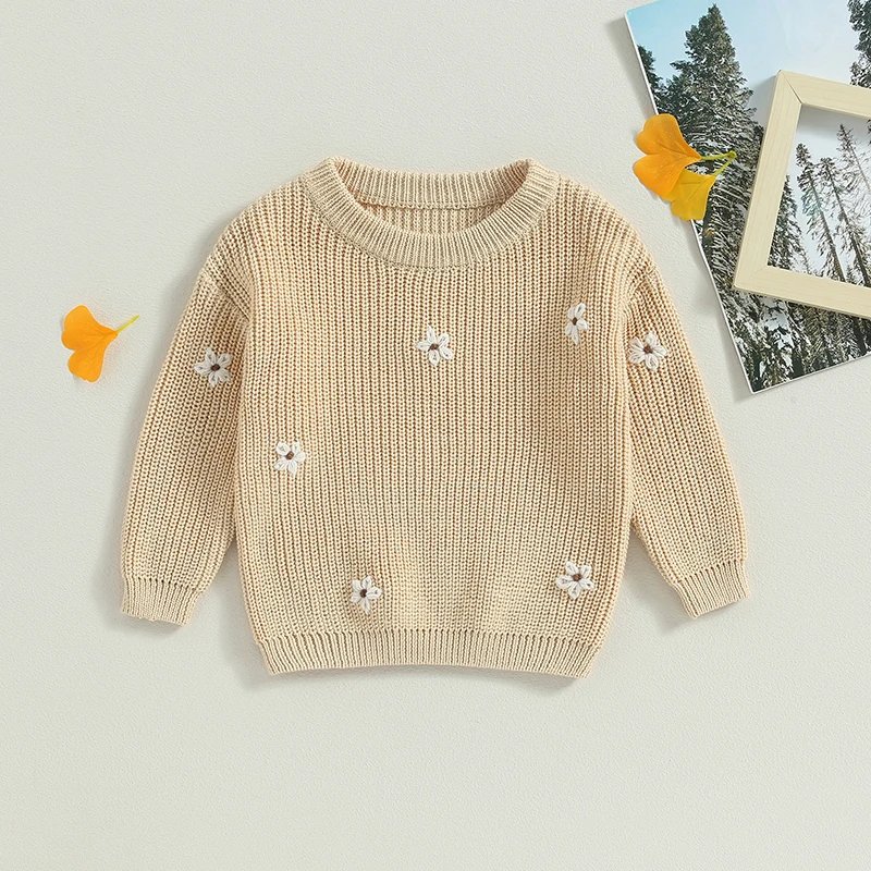 Newborn Baby Girls Winter Flower Sweater Clothes 2023 Autumn Newborn Infant Clothing Pullover Knitted Kids Sweaters Newborn Baby Girls Winter Flower Sweater Clothes 2023 Autumn Newborn Infant Clothing Pullover Knitted Kids Sweaters