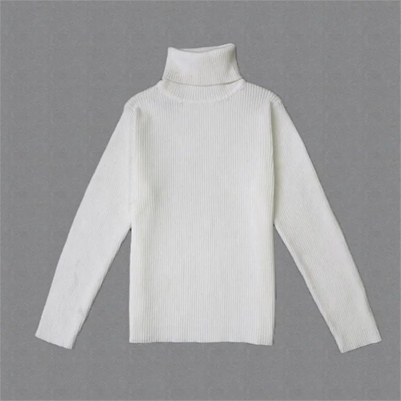 Baby Girls Winter Turtleneck Knitted Sweaters Clothes 2023 Autumn Children Boys Pullover Kids Knitwear
