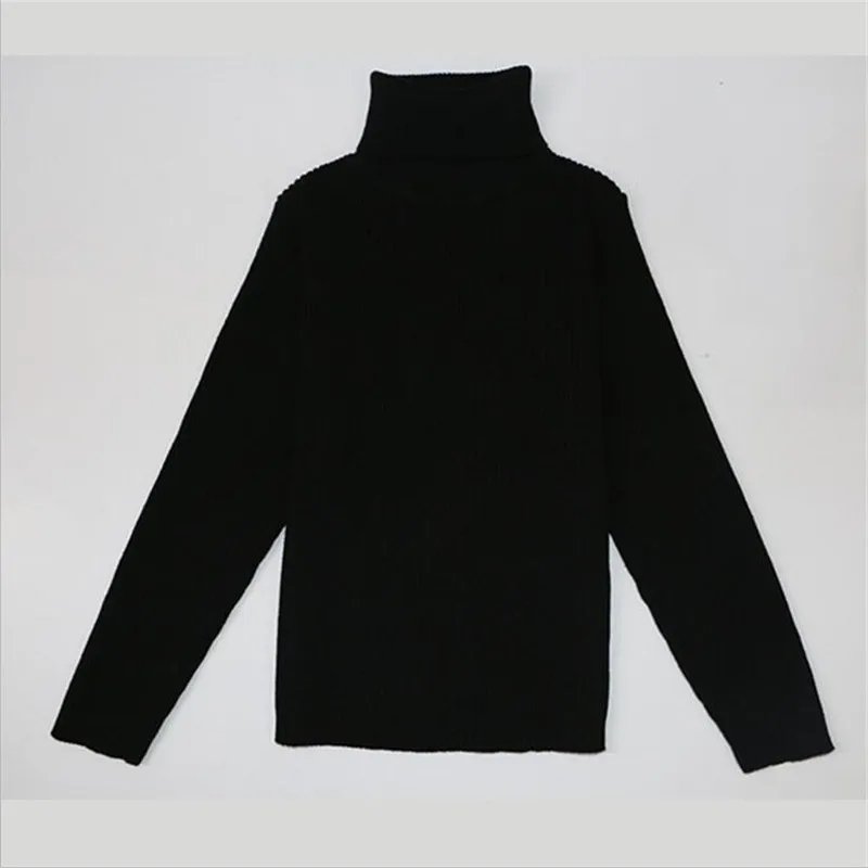 Baby Girls Winter Turtleneck Knitted Sweaters Clothes 2023 Autumn Children Boys Pullover Kids Knitwear