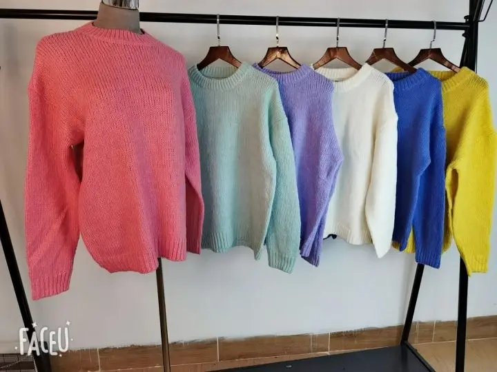 10 Colors Pink Women Sweater Womens Winter Sweaters Pullover Female Knitting Overszie Long Sleeve Loose Knitted Outerwear White