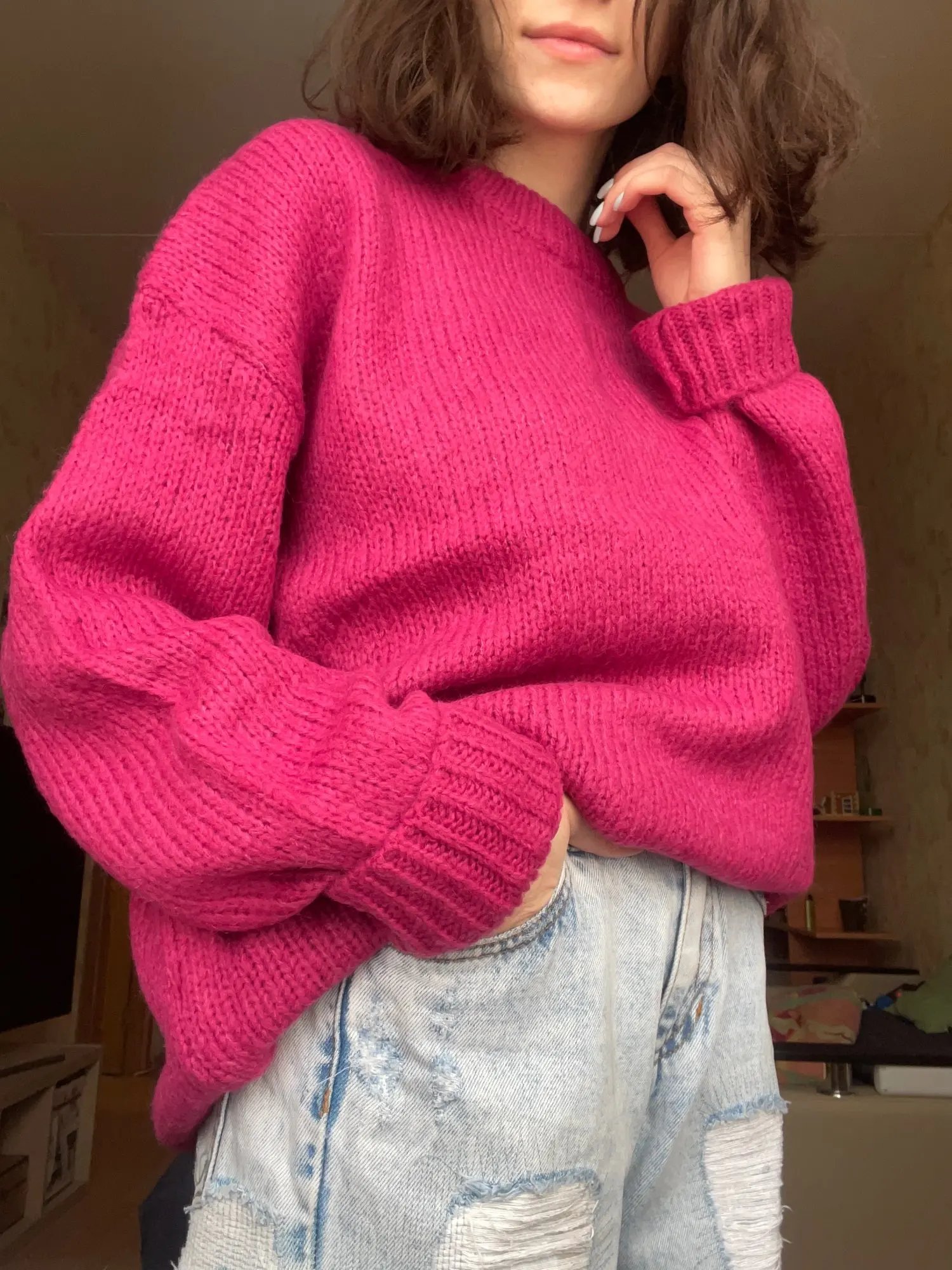 10 Colors Pink Women Sweater Womens Winter Sweaters Pullover Female Knitting Overszie Long Sleeve Loose Knitted Outerwear White