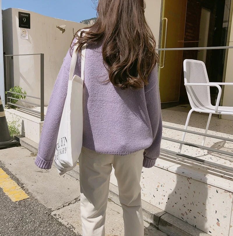 10 Colors Pink Women Sweater Womens Winter Sweaters Pullover Female Knitting Overszie Long Sleeve Loose Knitted Outerwear White