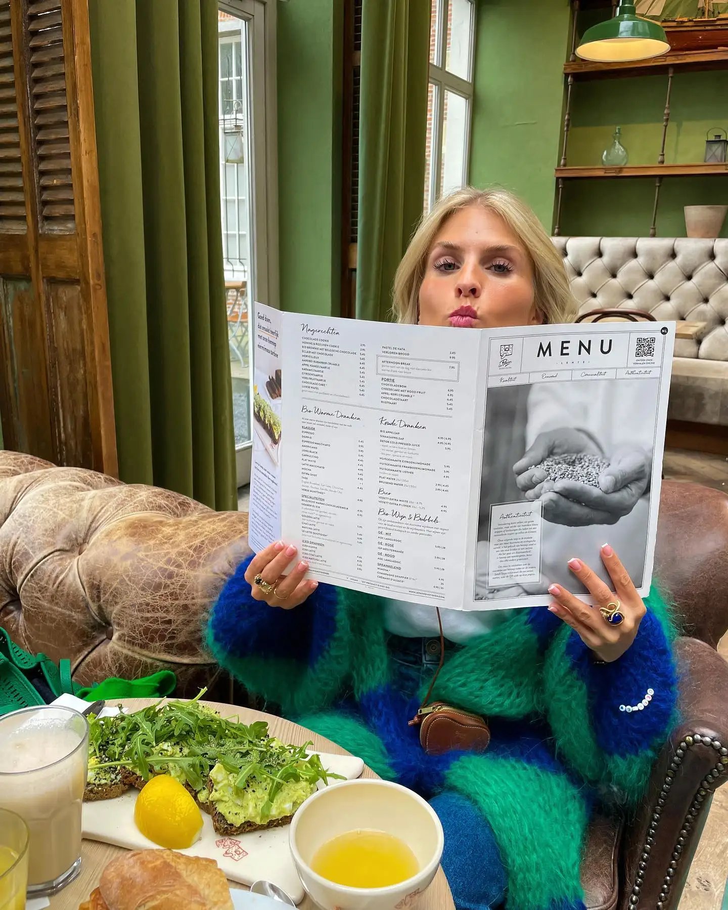 Women Vintage Striped Crochet Knitted Cardigan Casual Loose Thick Long Lantern Sleeve Sweater Autumn Winter Fashion Street Coat