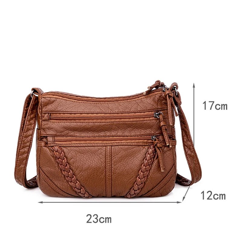 Top Selling Women Messenger Bags Matching-all Leather Feeling PU Shoulder Bags Fashion Gift for Girls & Middle Aged Female