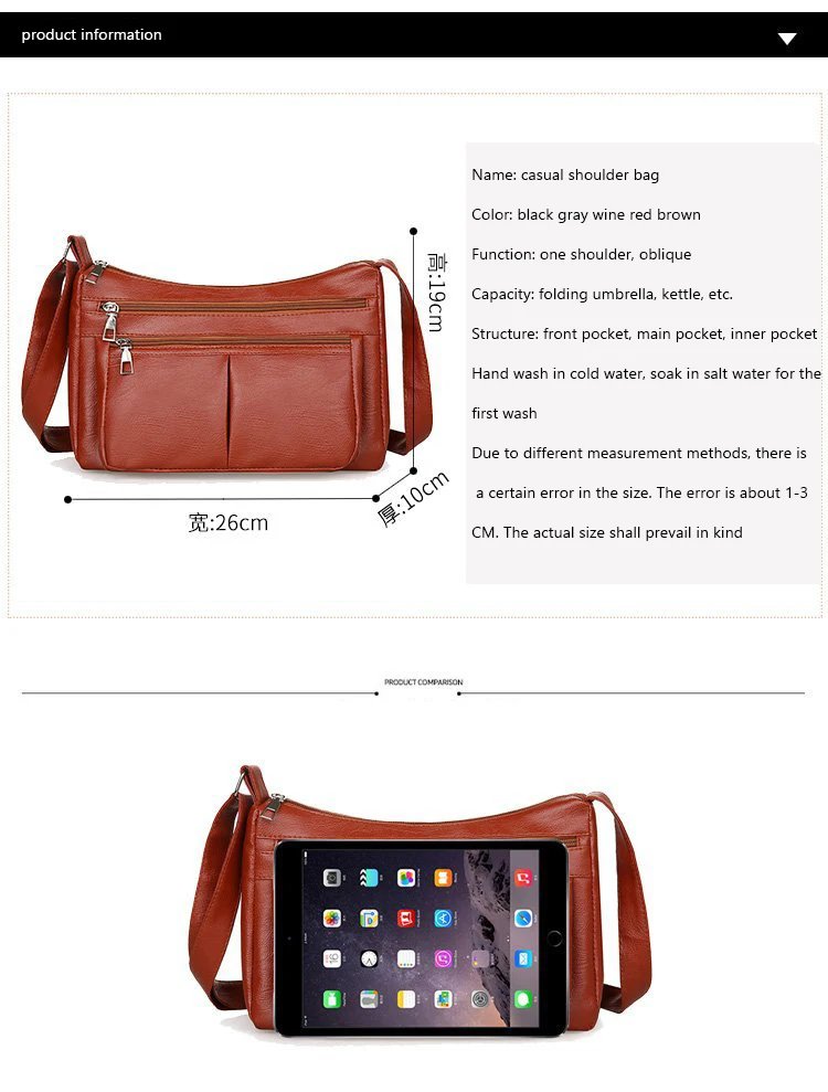 Women's Bag 2023 Trend Korean Handbags Designer Luxury Brand Ladies Shoulder Bags Soft Leather Fashion Versatile Crossbody Bag