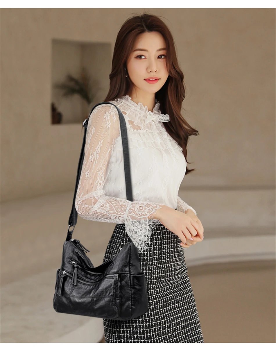 Soft Leather Shoulder Crossbody Bags for Women 2023 New Luxury Handbags Women Bags Designer Messenger Bag Purses and Handbags