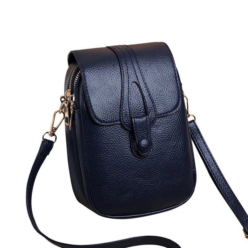 Simple Design PU Leather Crossbody Shoulder Bags for Women Spring Retro Branded Handbags and Purses Ladies Mobile Phone sac