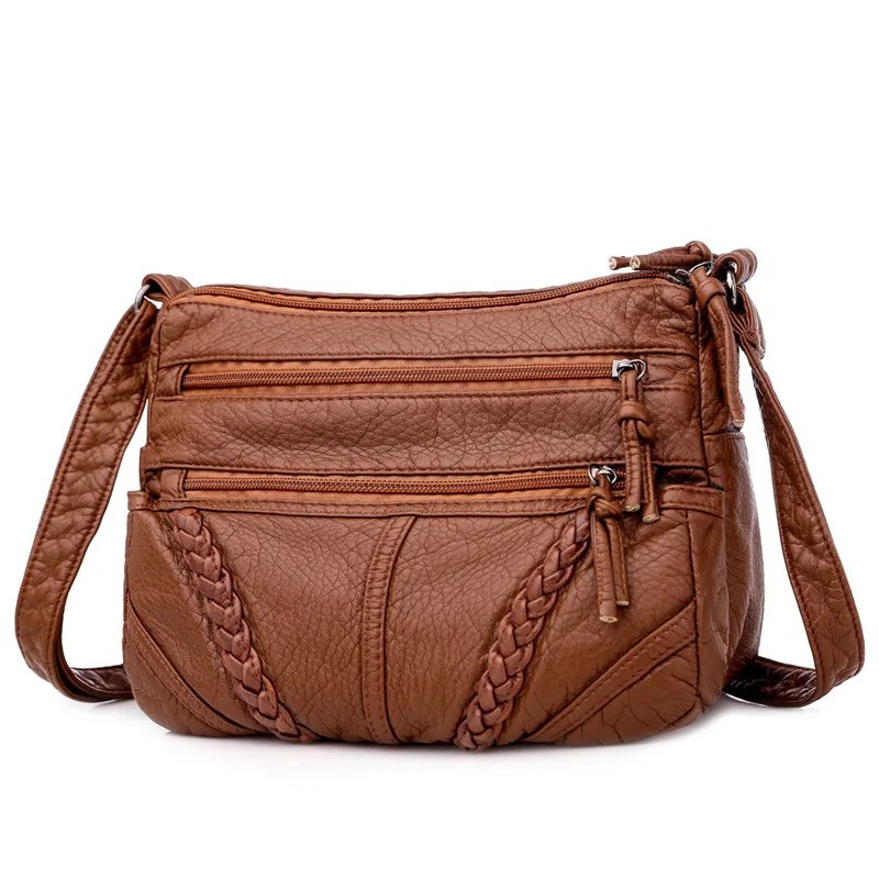 Winter New Shoulder Bag For Women Soft PU Leather Crossbody Bag Vintage Messenger Bag Lady Handbag Brands Lady Pouch