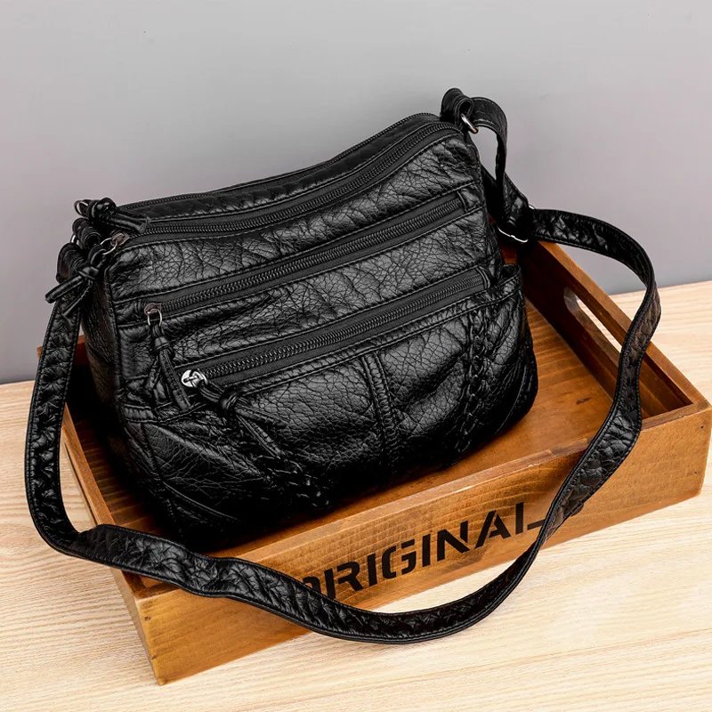 Winter New Shoulder Bag For Women Soft PU Leather Crossbody Bag Vintage Messenger Bag Lady Handbag Brands Lady Pouch