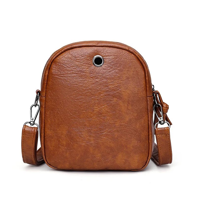 Vintage Crossbody Bag Women Soft PU Leather Shoulder Bag Multifunction Messenger Bag Small Square Bag Big Capacity Bag