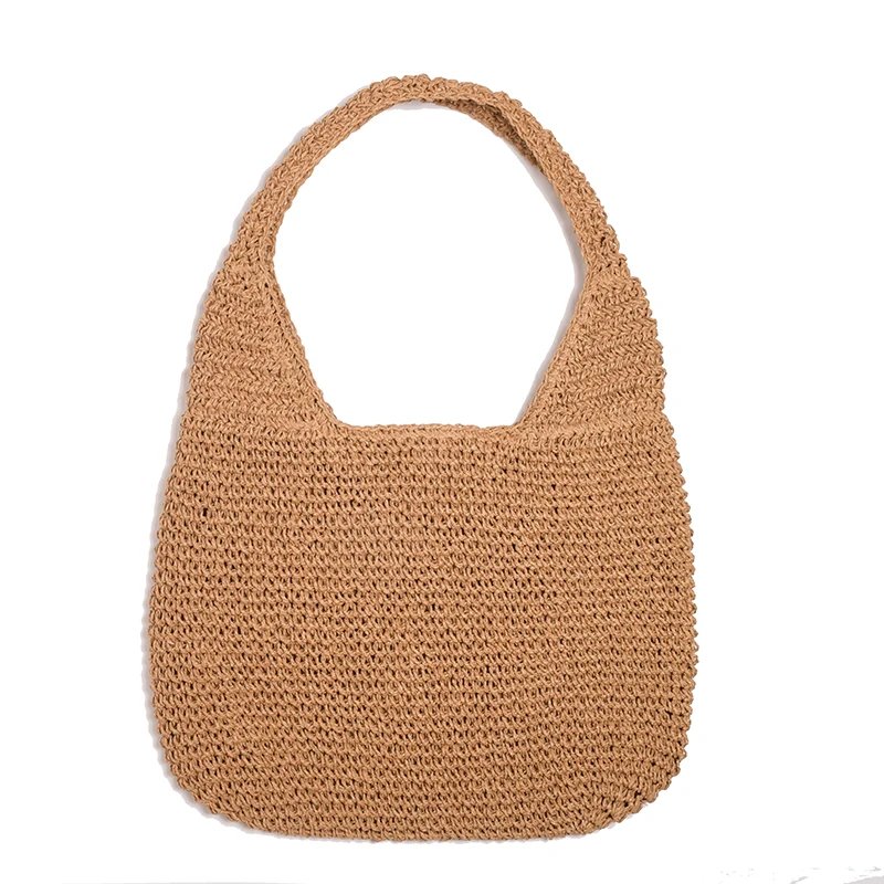 Summer Straw Bag For Women Woven Handmade Handbag Large Capacity Lady Tote Vacation Beach Bag Rattan Shoulder Bag Bolsa