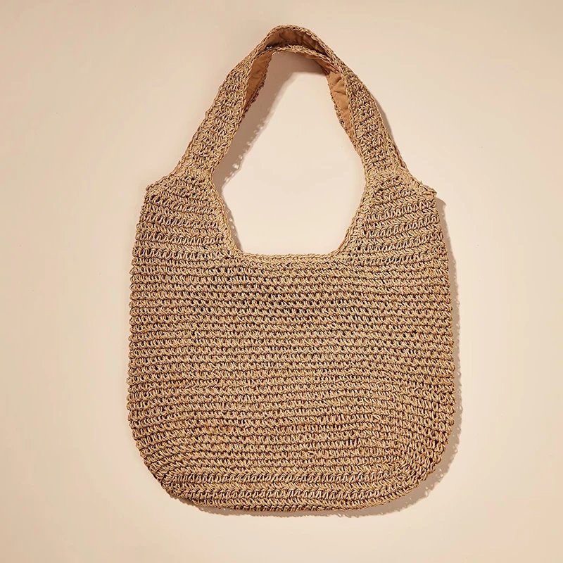 Summer Straw Bag For Women Woven Handmade Handbag Large Capacity Lady Tote Vacation Beach Bag Rattan Shoulder Bag Bolsa
