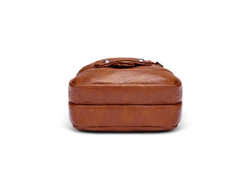 Retro Women's Handbag Soft Leather Shoulder Messenger Bag Cellphone Crossbody Bag Multifunction Square Bag Shopping Purse Bolsa